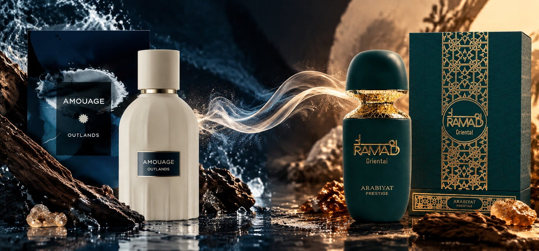 Arabiyat Prestige Ramad Oriental VS Amouage Outlands